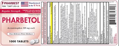 Ulai Pharbetol 325 mg Tablet 1000 Ct. Label (Ulai Pharbetol 325 mg Tablet 1000 Ct. Label)